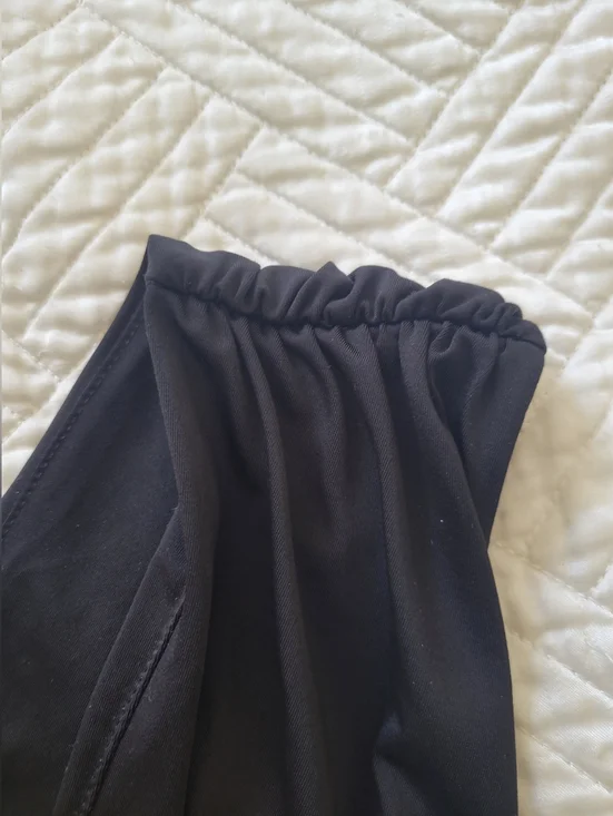 EXRESS Body Contour Ruched Black Bodysuit XS V Neck Sculpting Minimalist - Picture 6 of 7